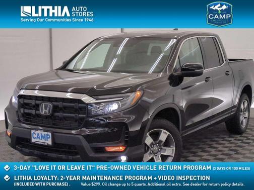 Crystal Black Pearl 2025 Honda Ridgeline RTL Truck