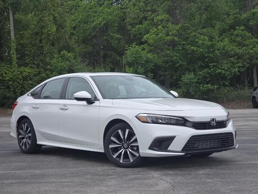 Platinum White Pearl 2024 Honda Civic EX