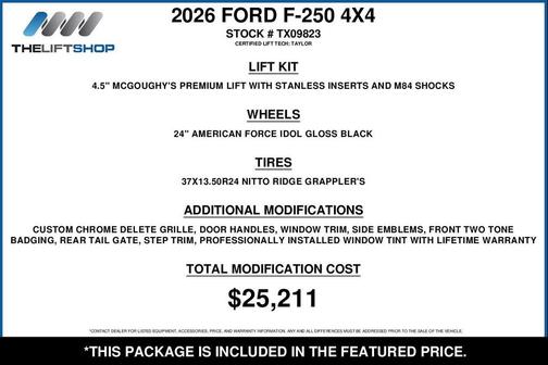 Agate Black Metallic 2026 Ford F-250 Platinum