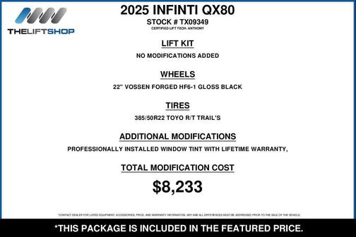 Mineral Black 2025 INFINITI QX80 AUTOGRAPH AWD