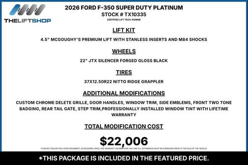 Agate Black 2026 Ford F-350 Platinum