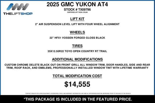Onyx Black 2025 GMC Yukon XL AT4 Ultimate 4WD