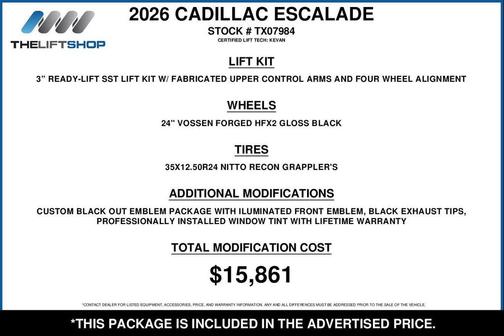Black Raven 2026 Cadillac Escalade ESV Sport