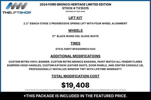 Robins Egg Blue 2024 Ford Bronco Heritage Limited Edition