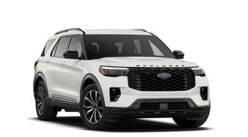 Star White Metallic Tri-Coat 2026 Ford Explorer ST-Line