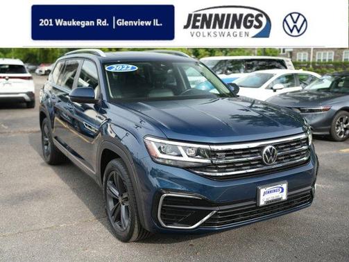 Tourmaline Blue Metallic 2022 Volkswagen Atlas 3.6 V6 SEL R-Line