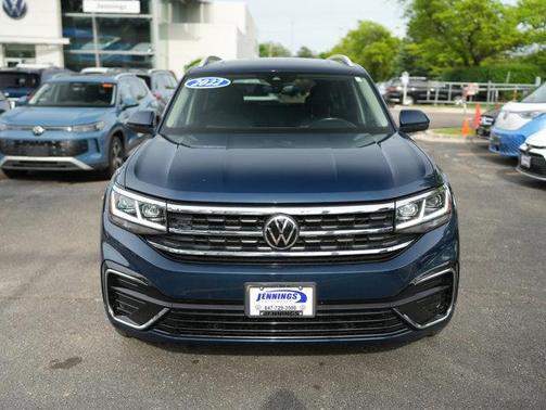 Tourmaline Blue Metallic 2022 Volkswagen Atlas 3.6 V6 SEL R-Line