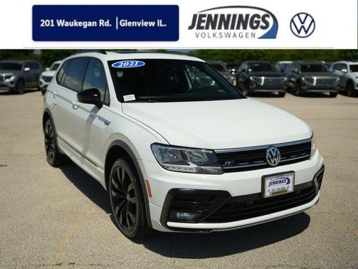 Pure White 2021 Volkswagen Tiguan 2.0T SE R-Line Black