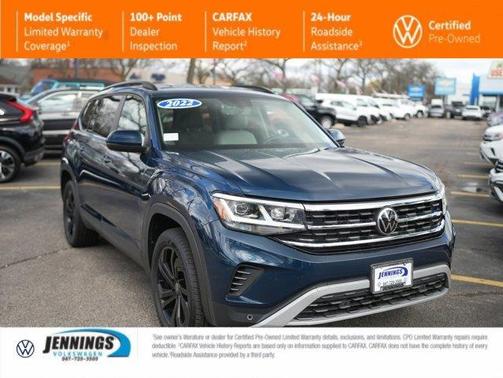 Tourmaline Blue Metallic 2022 Volkswagen Atlas 2.0T SE