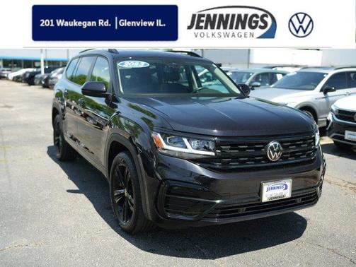 Deep Black Pearl Effect 2023 Volkswagen Atlas 3.6 V6 SEL R-Line Black