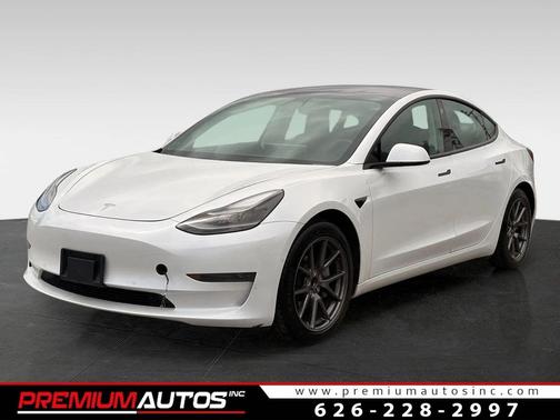 Pearl White Multi-Coat 2021 Tesla Model 3 Standard Range Plus