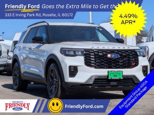 Star White Metallic Tri-Coat 2025 Ford Explorer ST