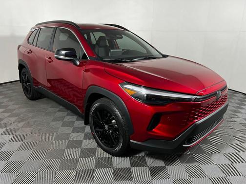 Soul Red Crystal/Jet Black 2026 Toyota Corolla Hybrid SE