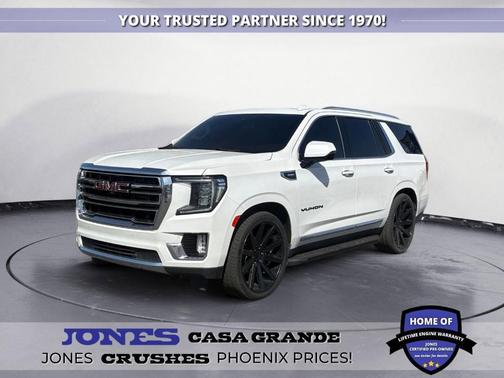 White Frost Tri-Coat 2022 GMC Yukon SLT