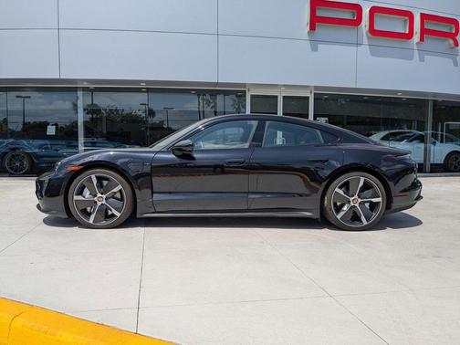 Jet Black Metallic 2023 Porsche Taycan Turbo
