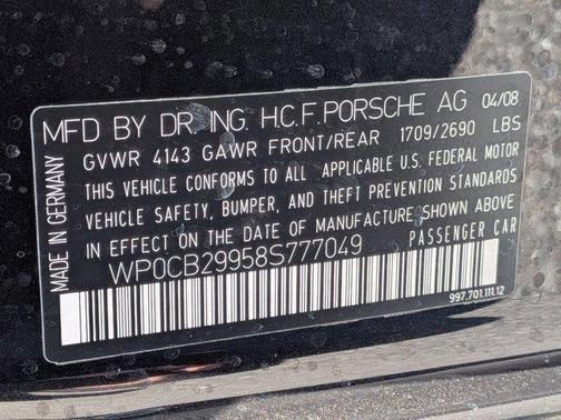 2008 Porsche 911 911 Carrera Cabriolet