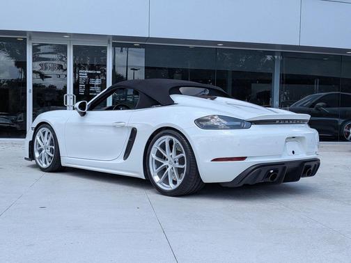 White 2023 Porsche 718 Spyder Roadster