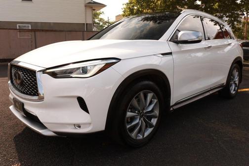 Lunar White 2021 INFINITI QX50 Luxe
