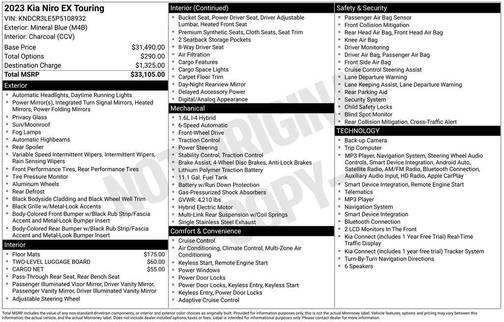 Mineral Blue 2023 Kia Niro EX Touring