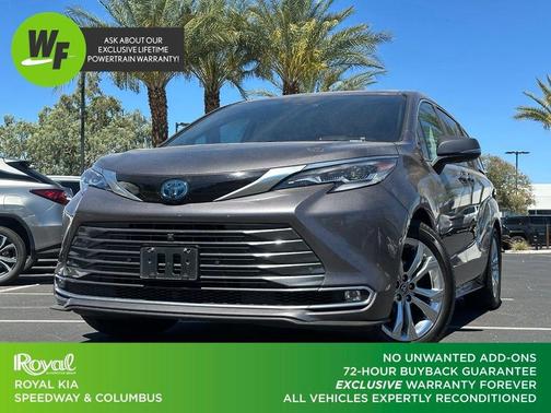 Predawn Gray Mica 2023 Toyota Sienna Platinum 7 passenger