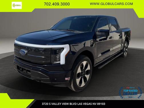 Antimatter Blue Metallic 2022 Ford F-150 Lightning Platinum