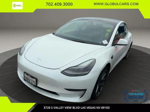 Pearl White Multi-Coat 2021 Tesla Model 3 Standard Range Plus