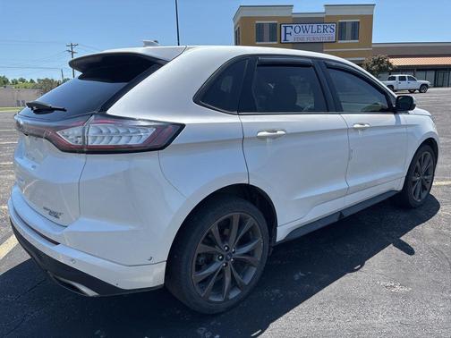 White Platinum Metallic Tri-Coat 2018 Ford Edge Sport