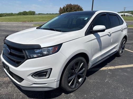 White Platinum Metallic Tri-Coat 2018 Ford Edge Sport