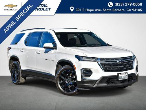 Summit White 2022 Chevrolet Traverse LT Cloth