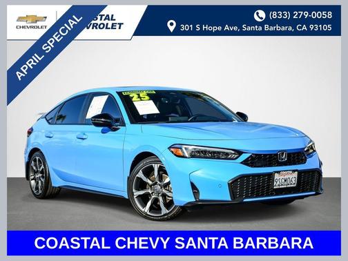 Boost Blue Pearl 2025 Honda Civic Hybrid Sport Touring