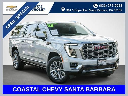 White Frost Tricoat 2025 GMC Yukon XL Denali