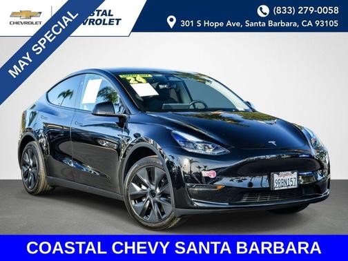 Solid Black 2024 Tesla Model Y Long Range Single Motor Rear-Wheel Drive