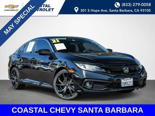 Crystal Black Pearl 2021 Honda Civic Sport