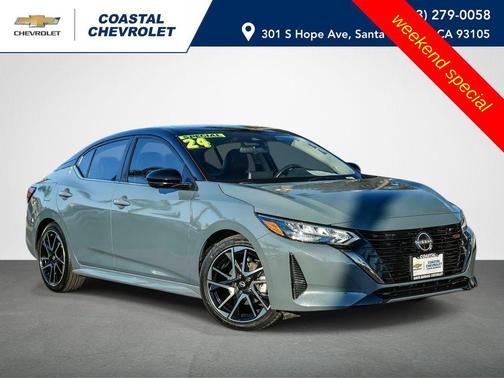 Atlantic Gray Metallic/Super Black 2024 Nissan Sentra SR