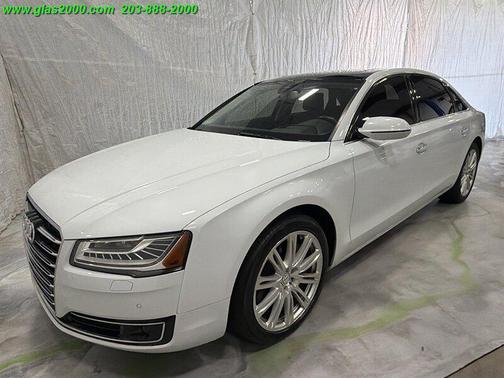 White 2015 Audi A8 L 4.0T