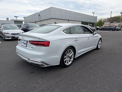 Glacier White Metallic 2024 Audi A5 Sportback 45 S Line Premium Plus