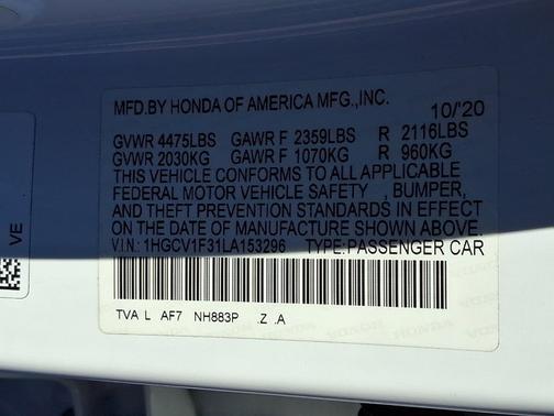 2020 Honda Accord Sport 1.5T