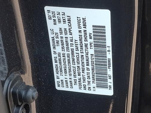 Gunmetal Metallic   Gb 2018 Honda CR-V EX-L