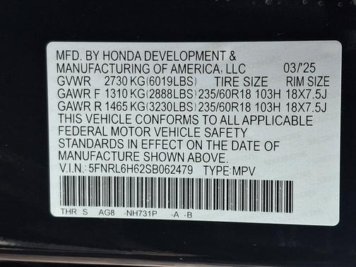 2025 Honda Odyssey EX-L