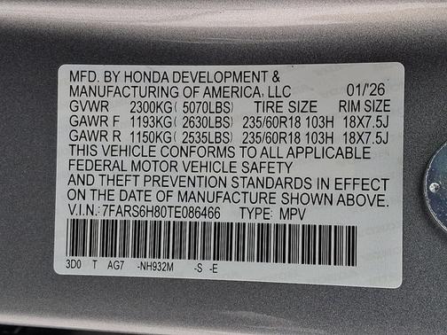 2026 Honda CR-V Hybrid Sport-L