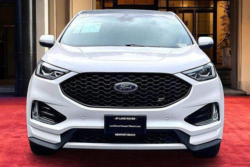 White Platinum Metallic Tri-Coat 2019 Ford Edge ST
