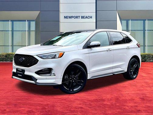 White Platinum Metallic Tri-Coat 2019 Ford Edge ST