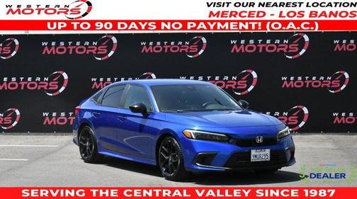 Blue 2024 Honda Civic Sport