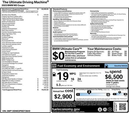 Brooklyn Grey Metallic 2023 BMW M2 Base