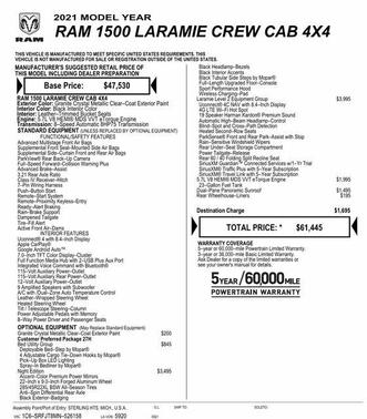 Granite Crystal Metallic Clearcoat 2021 RAM 1500 Laramie