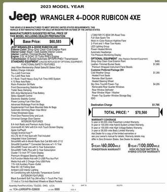 Sting-Gray Clearcoat 2023 Jeep Wrangler 4xe Rubicon