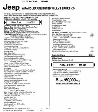 Sting-Gray Clearcoat 2022 Jeep Wrangler Unlimited Sport