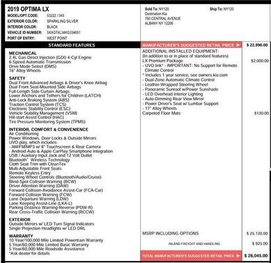 Sparkling Silver 2019 Kia Optima LX