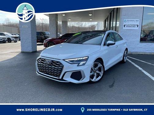 Glacier White Metallic 2023 Audi S3 Premium Plus TFSI quattro S tronic