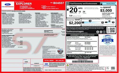 Rapid Red Metallic Tinted Clearcoat 2023 Ford Explorer ST